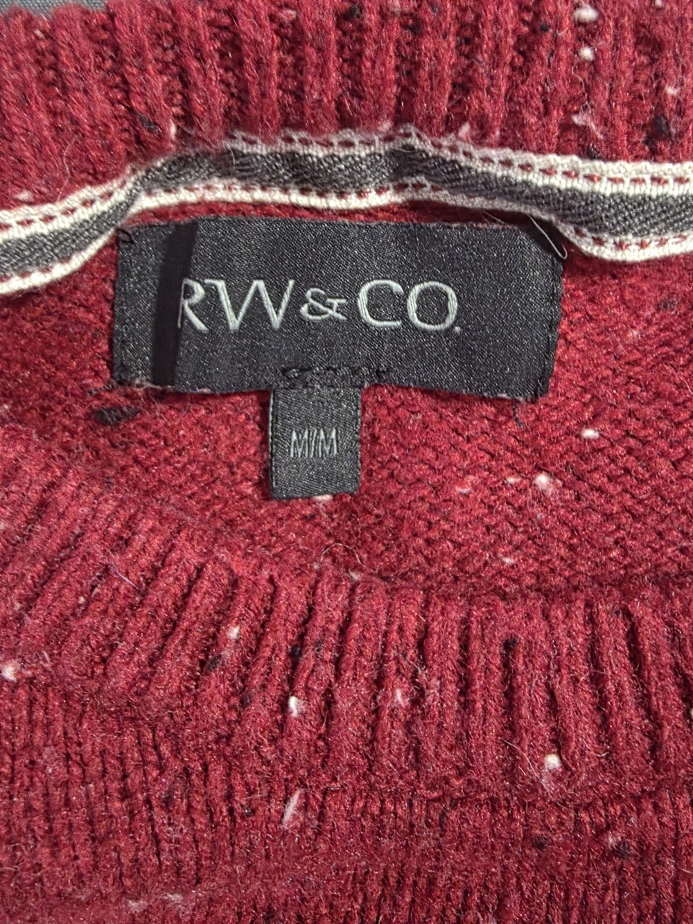RW&CO. Men's Red Speckled Knit Sweater